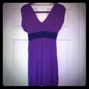 Purple with lace middle dress